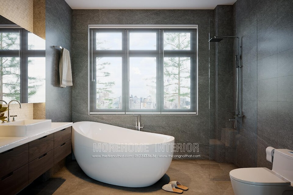 Thiết kế phòng tắm nhà biệt thự thiết kế biệt thự