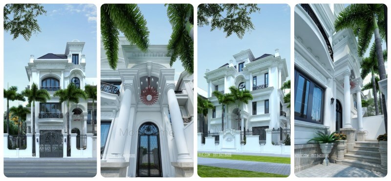 Công trình thiết kế dinh thự kiến trúc tân cổ điển đẹp đẳng cấp tại Hà Nội thiết kế biệt thự