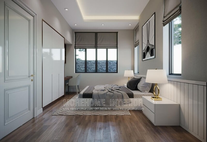 Tab đầu giường đơn giản đẹp sang trọng cho phòng ngủ hiện đại. thiết kế biệt thự