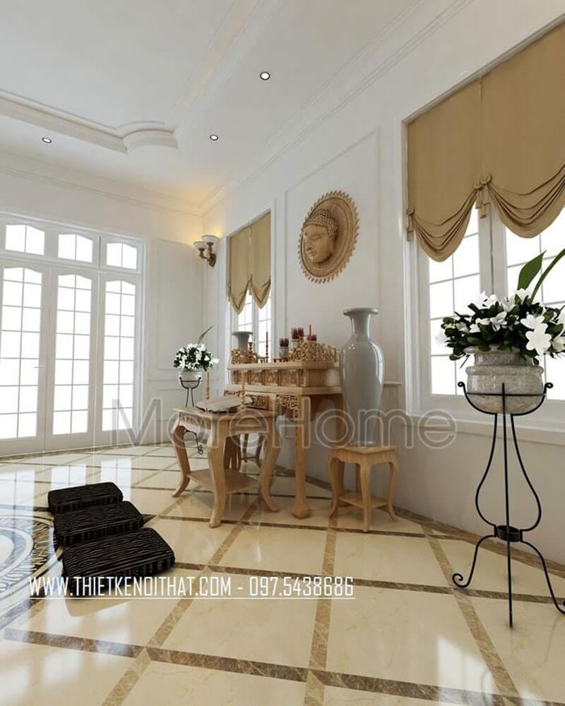 Thiết kế nội thất phòng thờ biệt thự