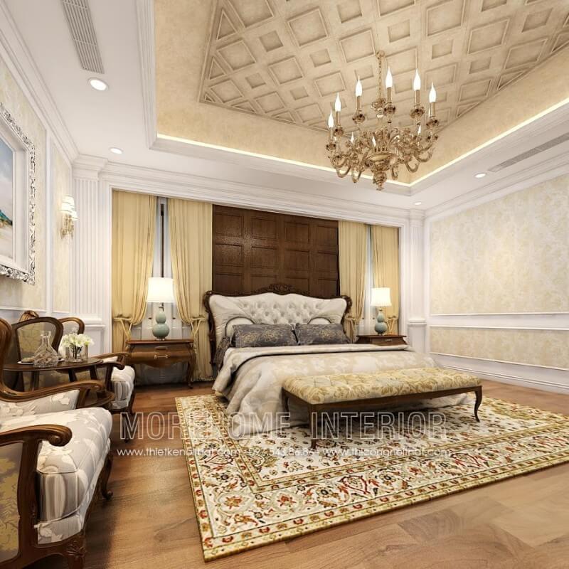Thiết kế nội thất phòng ngủ biệt thự sang trọng, đẳng cấp