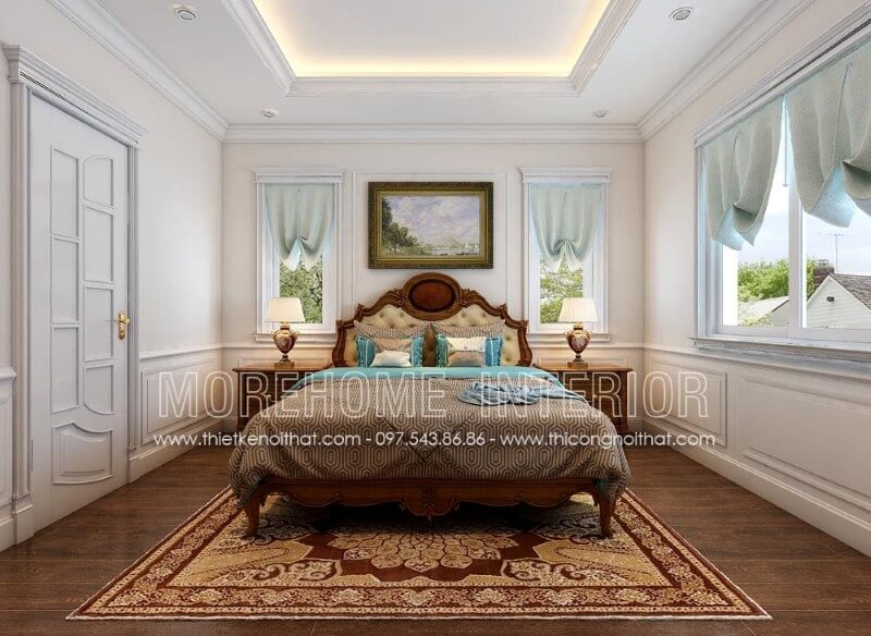 Thiết kế nội thất phòng ngủ biệt thự sang trọng, đẳng cấp
