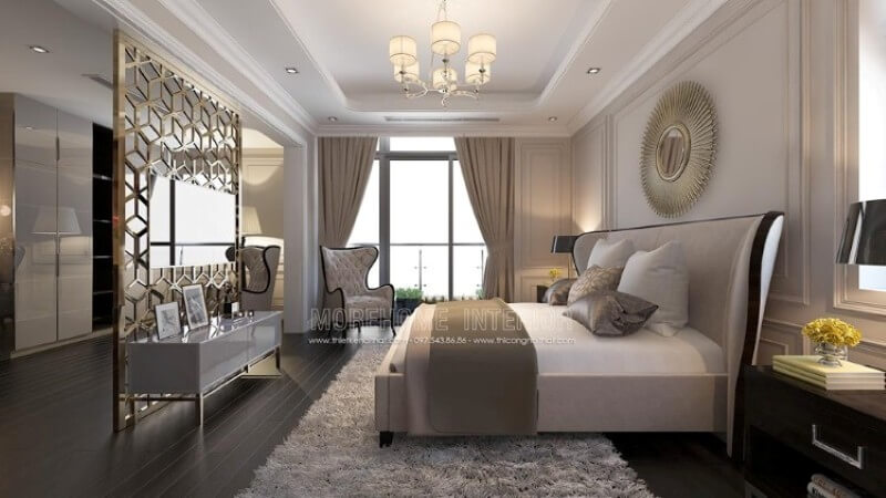 Thiết kế nội thất phòng ngủ biệt thự sang trọng, đẳng cấp