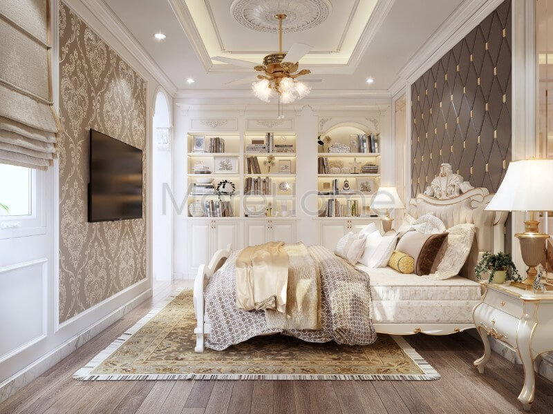 Thiết kế nội thất phòng ngủ biệt thự sang trọng, đẳng cấp