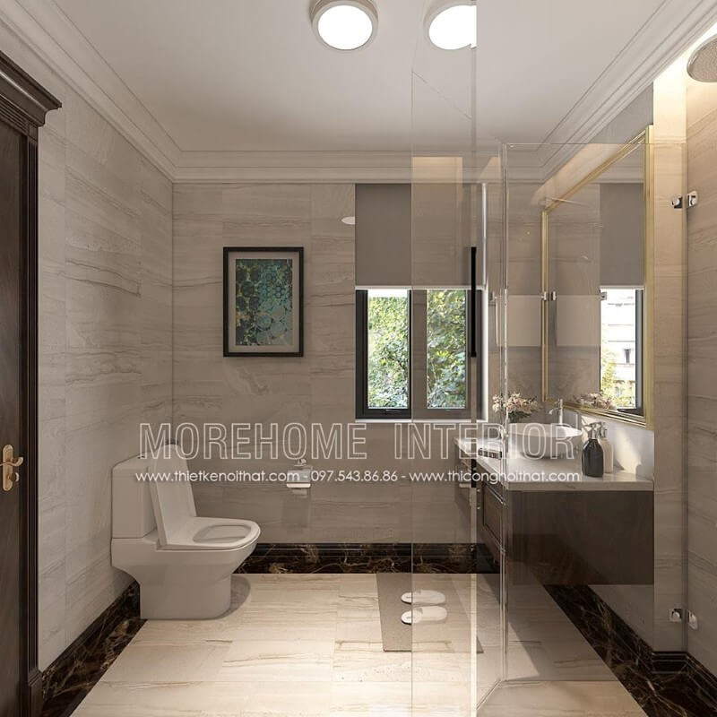 Thiết kế phòng tắm nhà biệt thự đẹp, sang trọng