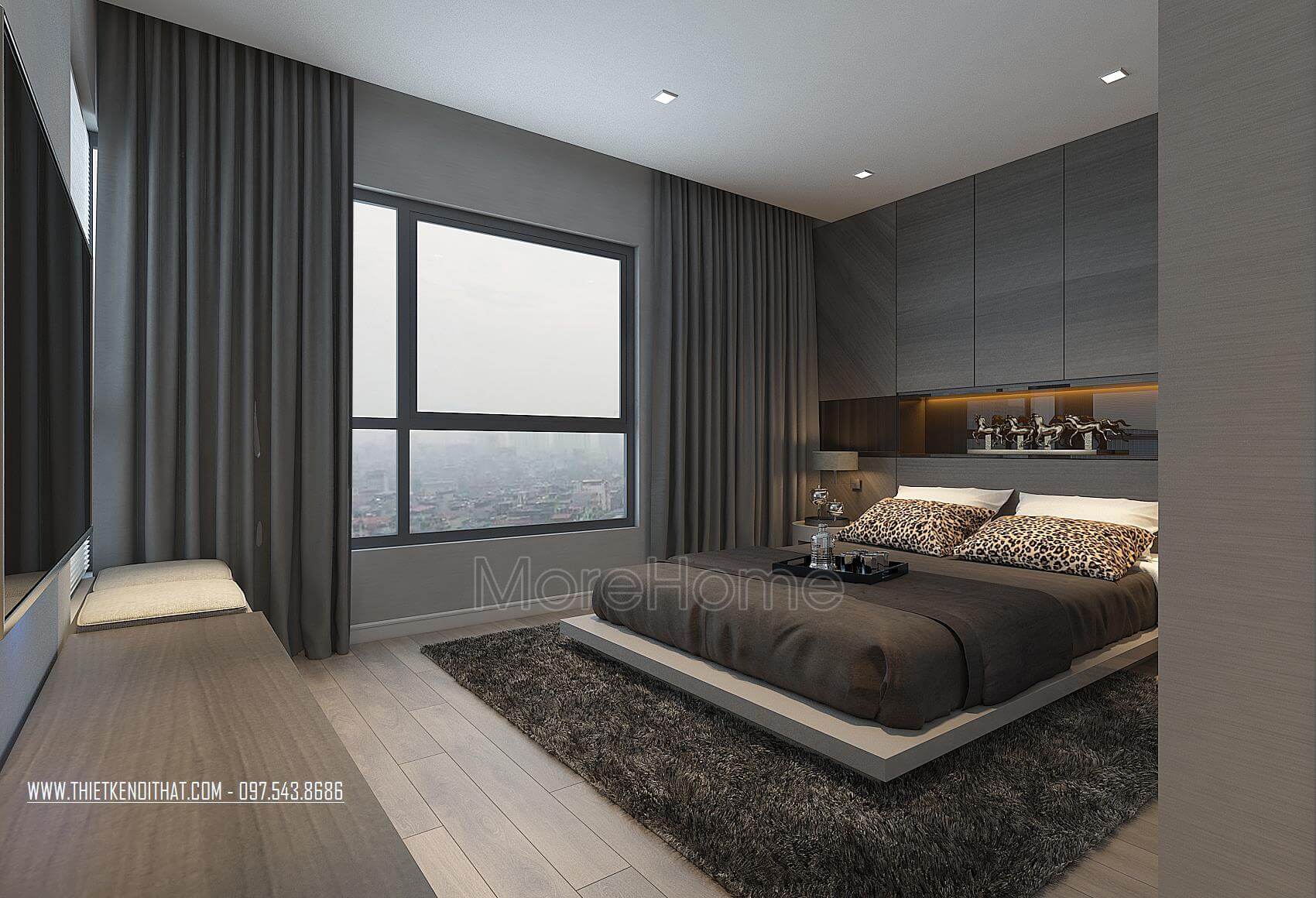 Thiết kế nội thất phòng ngủ biệt thự hiện đại