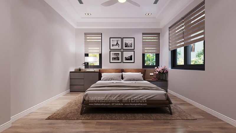 Thiết kế nội thất phòng ngủ biệt thự hiện đại