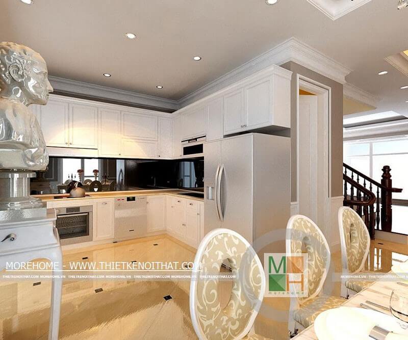 Thiết kế phòng bếp biệt thự sang trọng