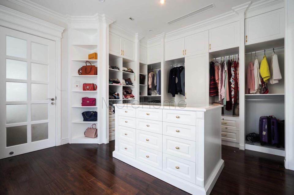 Mẫu tủ quần áo biệt thự cho phòng ngủ