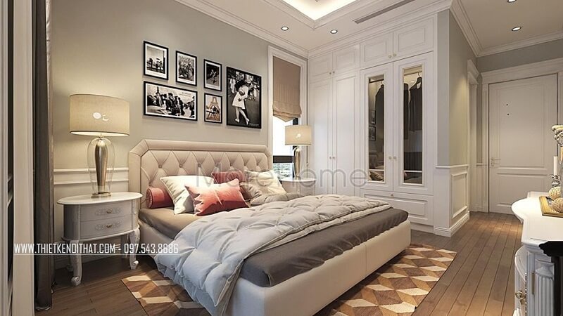Mẫu tủ quần áo biệt thự cho phòng ngủ