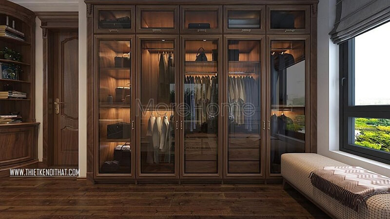 Mẫu tủ quần áo biệt thự cho phòng ngủ