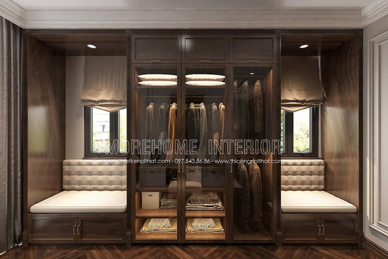 Mẫu tủ quần áo biệt thự cho phòng ngủ