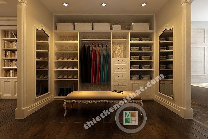Mẫu tủ quần áo biệt thự cho phòng ngủ