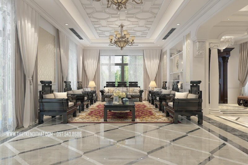 Thiết kế phòng khách biệt thự