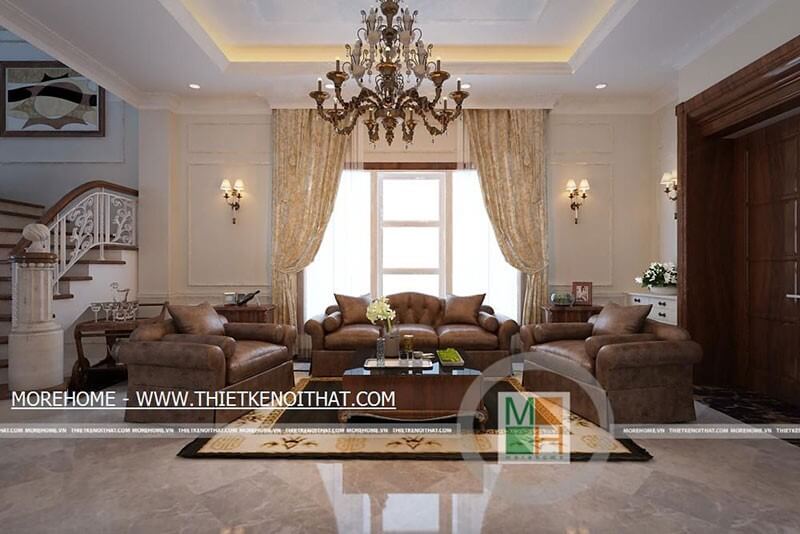 Thiết kế phòng khách biệt thự
