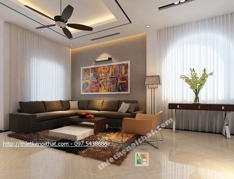 Thiết kế phòng khách biệt thự