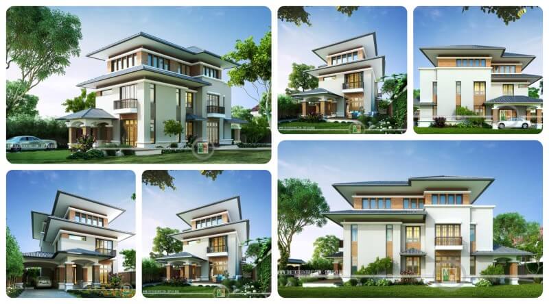 Thiết kế kiến trúc biệt thự vườn mái thái độc đáo thiết kế biệt thự phố