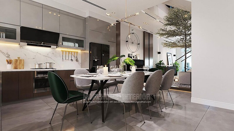 Thiết kế phòng bếp biệt thự cao cấp