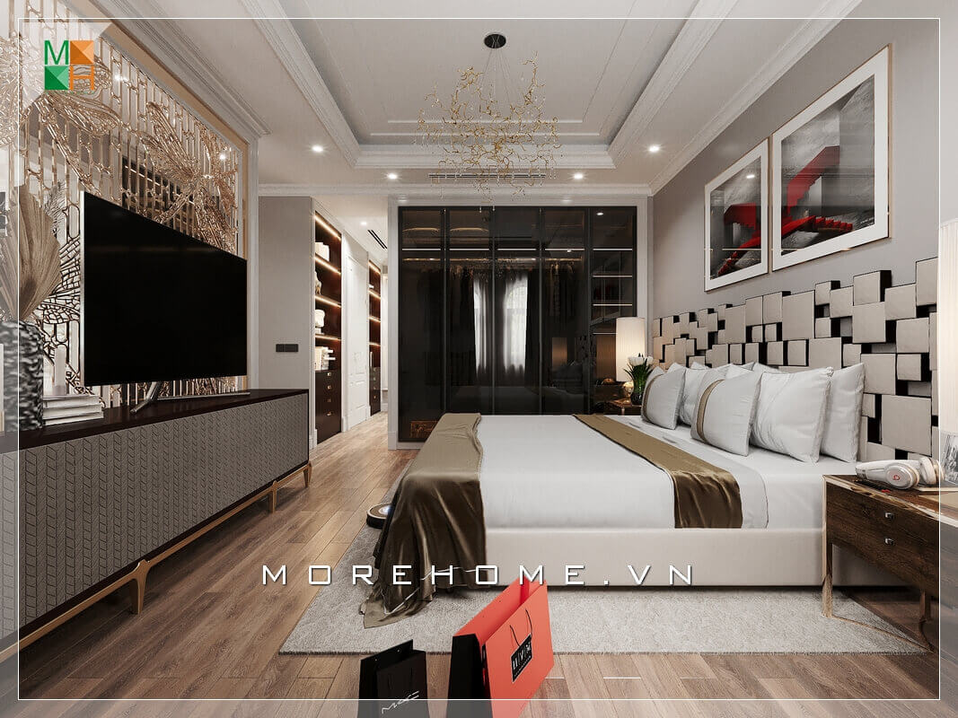 Thiết kế phòng ngủ biệt thự hiện đại