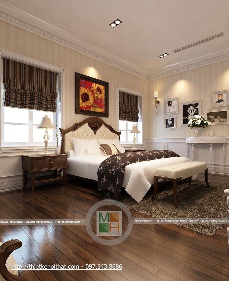 Thiết kế phòng ngủ biệt thự