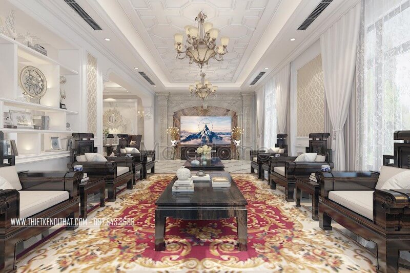 Mẫu nội thất biệt thự tân cổ điển đẹp