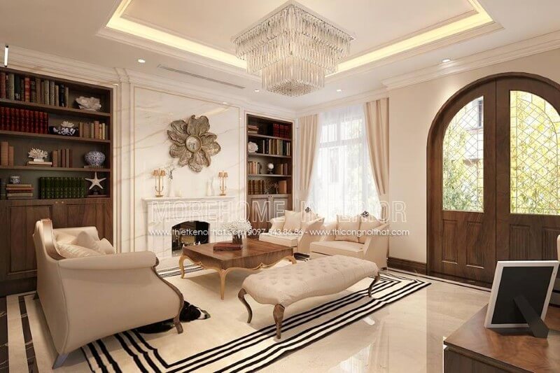 Mẫu nội thất biệt thự tân cổ điển đẹp