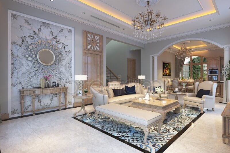 Mẫu nội thất biệt thự tân cổ điển đẹp