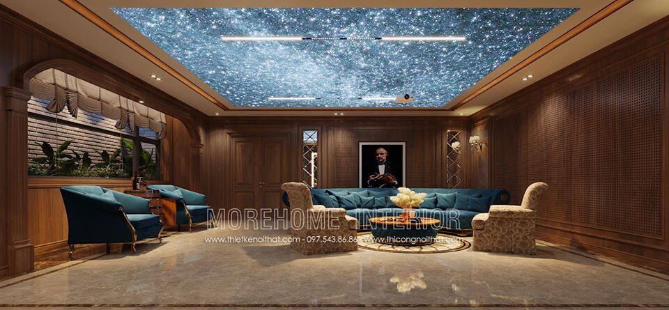 Thiết kế nội thất tầng hầm - tủ rượu biệt thự đẹp đẳng cấp