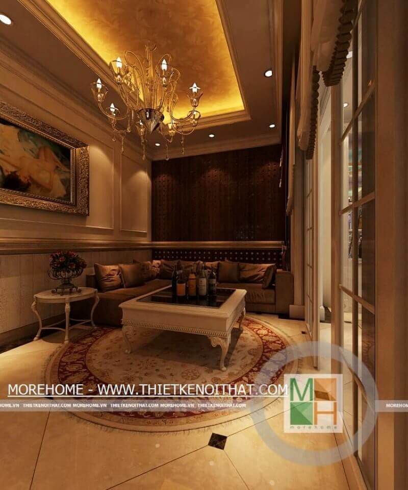 Thiết kế nội thất tầng hầm - tủ rượu biệt thự đẹp đẳng cấp