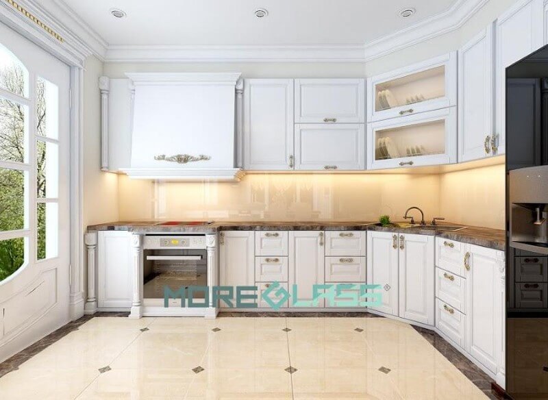 Thiết kế phòng bếp biệt thự tân cổ điển