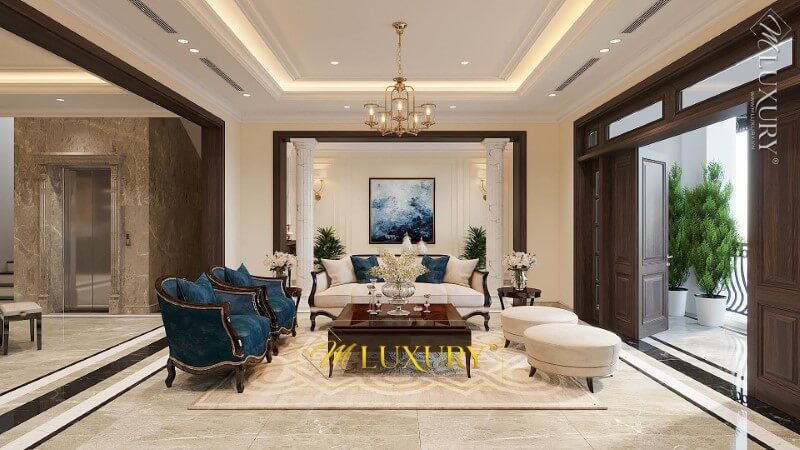 trang trí phòng khách biệt thự cao cấp tại Việt Hưng, Long Biên, tp. Hà Nội thiết kế biệt thự Hà Nội