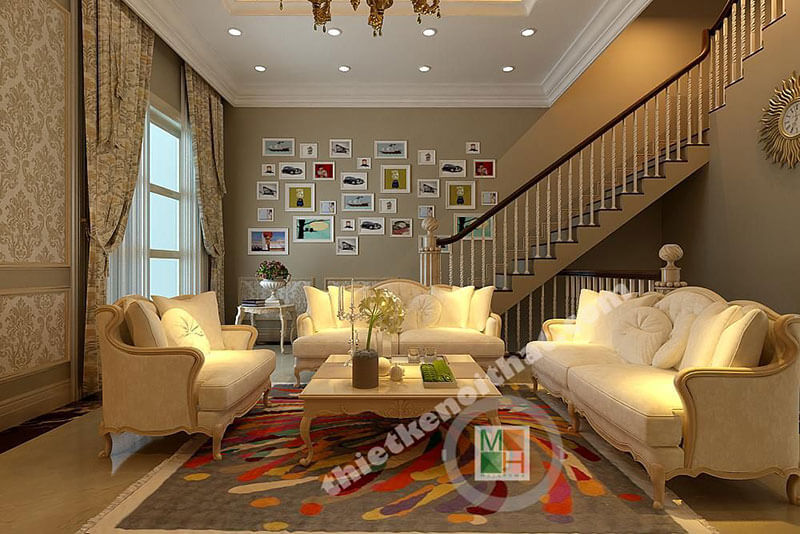 Thiết kế phòng khách biệt thự
